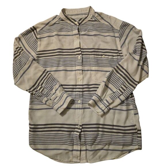 Rails Women's S Button Down Shirt Quincy Engineered Stripe Purple Work Wear - Picture 1 of 7